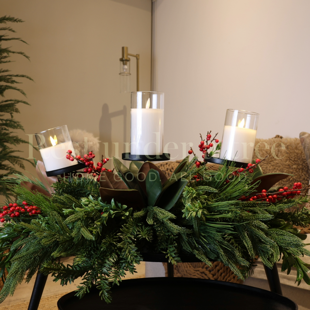 Set de Velas Decorativas R.U.T. – Rojo, Blanco, Gris y Oro