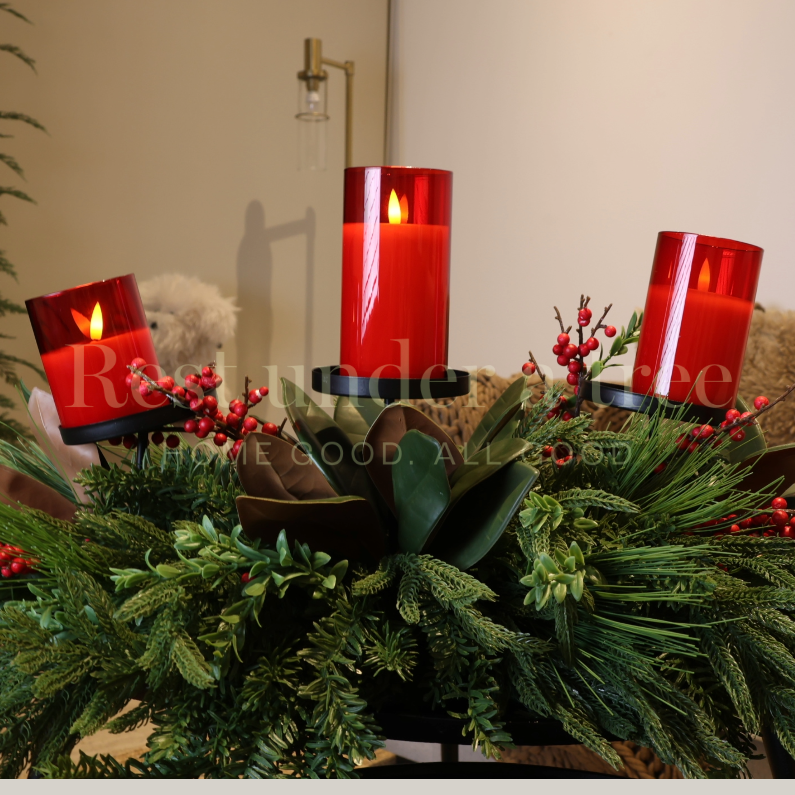 Set de Velas Decorativas R.U.T. – Rojo, Blanco, Gris y Oro