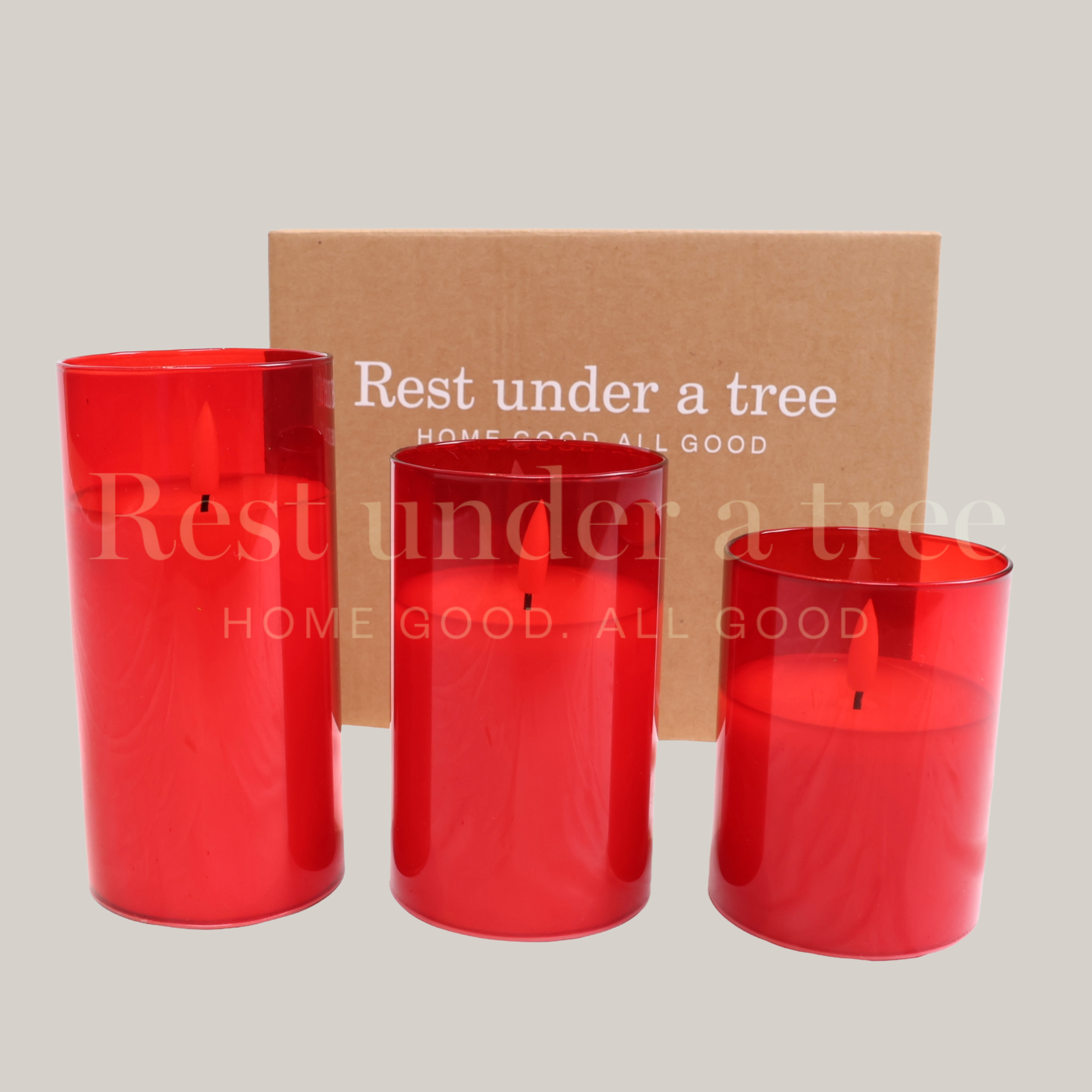 Set de Velas Decorativas R.U.T. – Rojo, Blanco, Gris y Oro